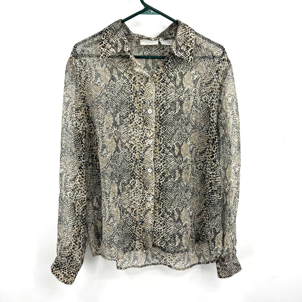 Worthington Vtg Brown Python Snake Skin Full Shee… - image 1